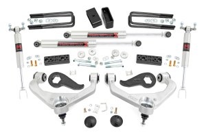 Chevrolet Silverado 3500 HD Suspension Lift Kit - Front + Rear - Rough Country - 3.5 Inch Lift Kit + Upper Control Arms + M1 - '20-'24